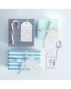 24 Rico Stitchable Advent Calendar Gift Tags - Cream