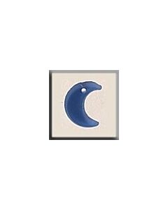Mill Hill Glass Treasures 12186 - Small Crescent Moon Matte Light Sapphire