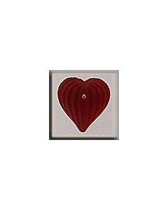 Mill Hill Glass Treasures 12207 - Medium Fluted Heart Matte Ruby