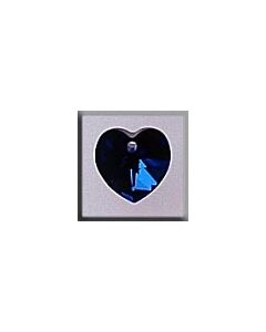 Mill Hill Crystal Treasures 13041 - Small Heart Bermuda Blue Heart
