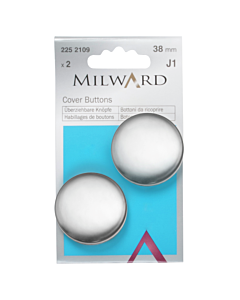 Pack of 2 Self Cover Button Blanks - 38mm 