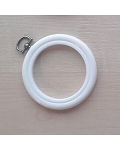 2.5in Round Coloured Flexi Hoop - White