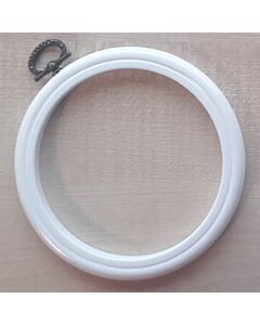 4in Round Coloured Flexi Hoop - White
