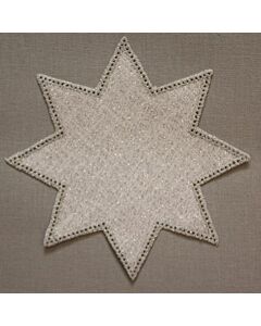 20cm Star Crochet Doilies - White/Silver 20cm / 7.5in