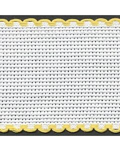 2in / 5cm White / Yellow Edged Aida Band - 1m