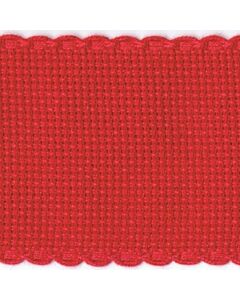 2in / 5cm Christmas Red Aida Band - 1m