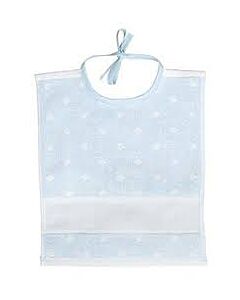 Rico Baby Tie on Bib - Blue/White (30 x 34cm)