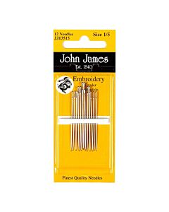 John James Embroidery Needles - Size 2 (12 Needles)