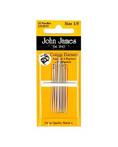John James Cotton Darners Needles - Size 3/9 (12 Needles)