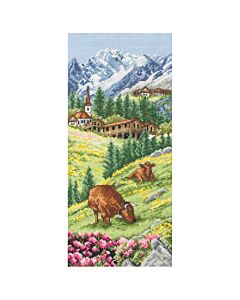 Swiss Alpine Landscape Counted Cross Stitch Kit
