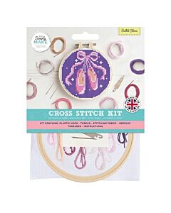 Simply Make Cross Stitch Kit - Ballet Shoes