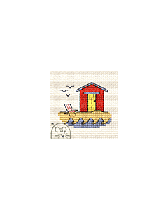 Mouseloft Beach Hut Cross Stitch Kit - 00B-001bts