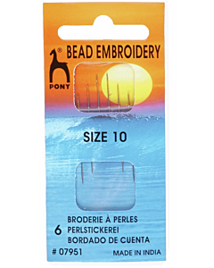 Pony Bead Embroidery Needles Size 10
