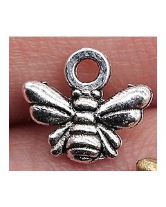 Small Bee Silver Tone Charms 3 Pack