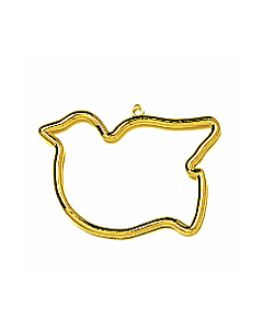 Plastic Bird Shaped Frame - Gold 
