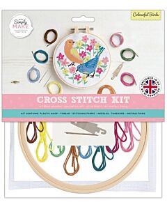  Simply Make Large Cross Stitch Kit - Colourful Birds
