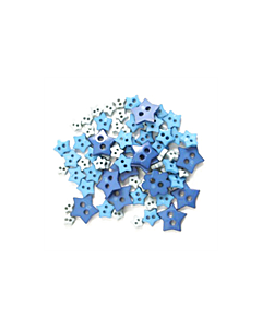 Craft Buttons - Blue Stars (2.5g Pack)