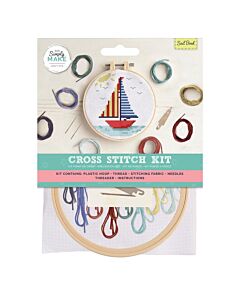 Simply Make Cross Stitch Kit - Sail Boat