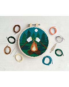 Simply Make Large Cross Stitch Kit - Bonfire Marshmellows