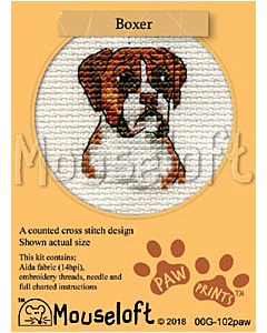 Mouseloft Boxer Cross Stitch Kit - 00G-102paw