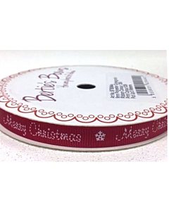 BTB064 - 9mm Merry Christmas Grosgrain Ribbon