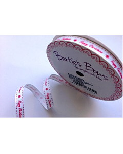 BTB124 - 9mm Happy Christmas Grosgrain Ribbon