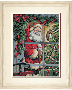 Dimensions Candy Cane Santa Cross Stitch Kit 