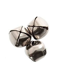 6mm Jingle Bells - silver - Pack of 10