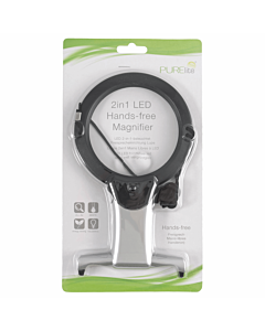 Magnifier Illuminated Hands-Free 2-in-1