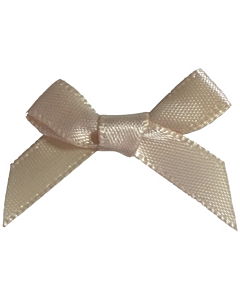 Cream Satin Ribbon Bows 6mm - Pack of 5