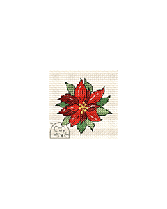 Mouseloft Poinsettia Cross Stitch Kit - T32stl