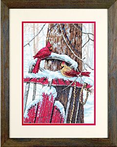 Dimensions Cardinals on Sled Kit - D7008837 Cross Stitch Kit