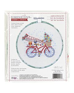 Wrapped Hoop Kits - Holiday Bicycle