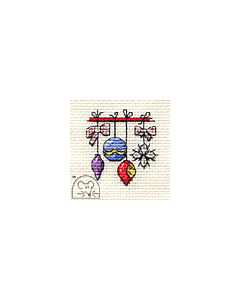 Mouseloft Christmas Dangling Baubles Stitch Kit With Card And Envelope - Q32stl