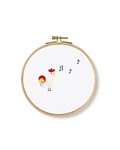 DMC Sing! Chicken Printed Embroidery Kit - TB122 - 25% off RRP