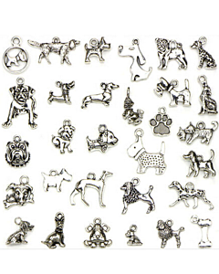 Dog and Dog Themed Charms - Pack of 5 - Random assortment