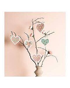 8 Rico Stitchable Heart Shapes - White