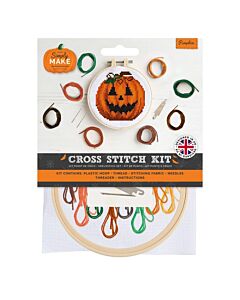 Simply Make Cross Stitch Kit - Pumpkin