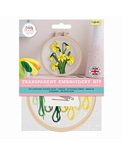  Simply Make Small Transparent Embroidery Kit - Daffodils