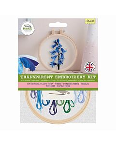  Simply Make Small Transparent Embroidery Kit - Bluebells