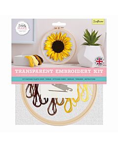  Simply Make Large Transparent Embroidery Kit - Sunflower