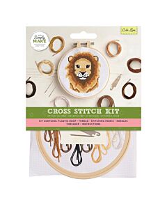  Simply Make Cross Stitch Kit - Cute Lion