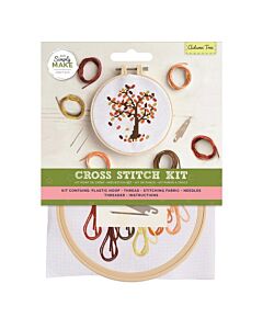 Simply Make Cross Stitch Kit - Autumn Tree