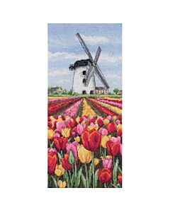 Dutch Tulips Landscape Counted Cross Stitch Kit
