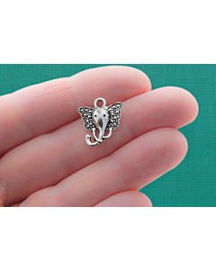 Elephant Silver Tone Charms - 4 Pack