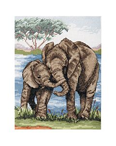 PCE963 - Counted Cross Stitch Kit: Essentials: Elephants
