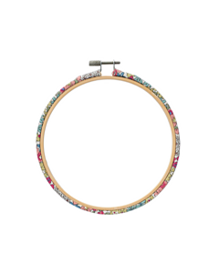 Dimensions Floral Fabric covered hoop - 15cm/6in