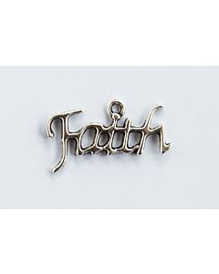 Faith Silver Tone Charms - 3 Pack