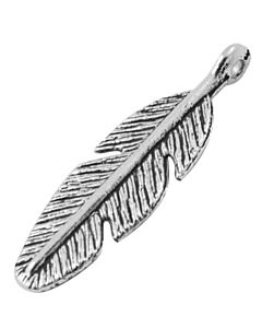 Feather Silver Tone Charms 3 Pack