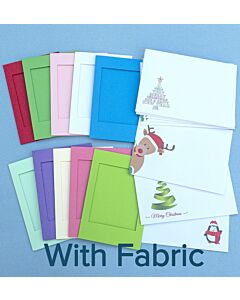 XST375 Festive 10 Card Pack + DMC fabric
